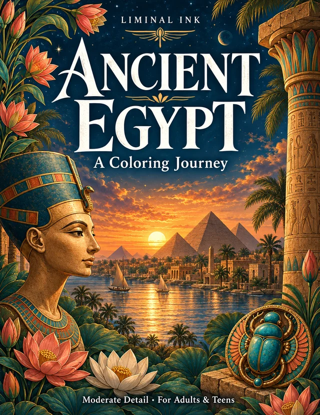 Ancient Egypt: A Coloring Journey — front cover