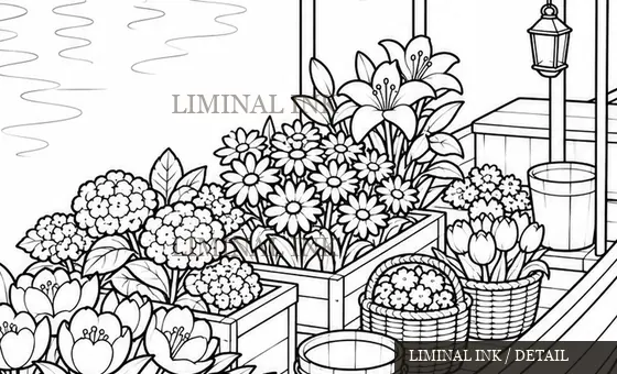 Watermarked cropped detail of a floating flower shop