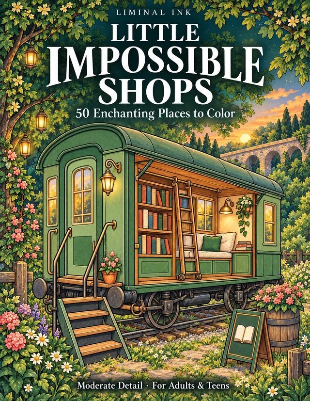 Little Impossible Shops: 50 Enchanting Places to Color — front cover